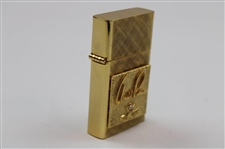 1960's Arnold Palmer 14K Gold Plated Florentine Jeweled Lighter - John Derr Collection