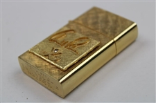 1960's Arnold Palmer 14K Gold Plated Florentine Jeweled Lighter - John Derr Collection