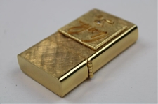 1960's Arnold Palmer 14K Gold Plated Florentine Jeweled Lighter - John Derr Collection