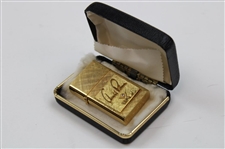 1960's Arnold Palmer 14K Gold Plated Florentine Jeweled Lighter - John Derr Collection