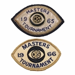 Two (2) Masters Tournament CBS Patches 1965-66 - John Derr Collection