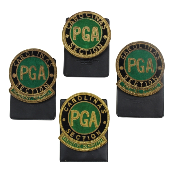 Four (4) PGA Carolinas Section Coat Crest - John Derr Collection