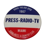 1967 Doral Open Press Badge - Jack Nicklaus Winner