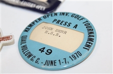 1960's-70's LA Open, Glen Campbell, Doral Eastern & Kemper Badges - John Derr Collection