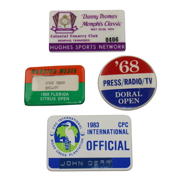 1970s-80s Danny Thomas, CPC Intl., Florida Citrus & Doral Badges - John Derr Collection