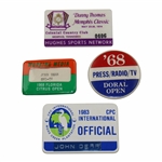 1970s-80s Danny Thomas, CPC Intl., Florida Citrus & Doral Badges - John Derr Collection