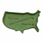 Unknown Masters 1950’s Glazed Pottery Tray In Shape Of The United States