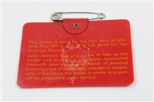 1972 Masters Tournament Series Badge #28004 - Jack Nicklaus Winner