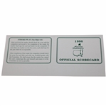 1986 Masters Tournament Official Scorecard