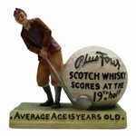 Large Circa 1920 Original Plus Four Whisky Plaster Advertising Display w/Original Paint