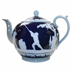 1899 Blue Copeland Spode Teapot With Lid