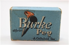 Box Of Twelve (12) Burke Peg Celluloid Tees