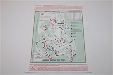 Gene Sarazen's Personal 1996 Masters Tournament Pairing Sheet, Monday Practice Round Ticket & Yardage Book