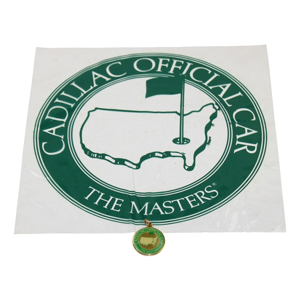 Gene Sarazens Personal Cadillac Official Car Masters Used Sticker & ID Pin - Sarazen Collection