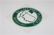 Gene Sarazen's Personal Cadillac Official Car Masters Used Sticker & ID Pin - Sarazen Collection