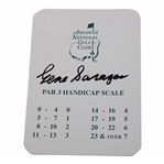 Gene Sarazen Signed Augusta National Golf Club Par 3 Scorecard - Sarazen Collection JSA ALOA