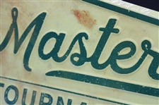 Masters Tournament Augusta National Golf Club Yellow Retro Sign
