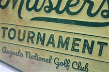 Masters Tournament Augusta National Golf Club Yellow Retro Sign