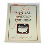 First Annual Invitation Tournament Augusta National Golf Club Poster