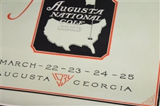 First Annual Invitation Tournament Augusta National Golf Club Poster