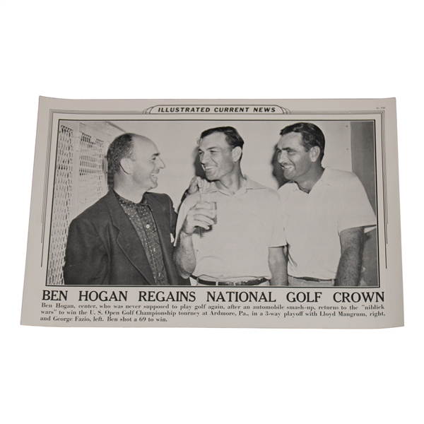 Ben Hogan Regains National Golf Crown Illustrated Current News Poster