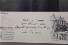 Bobby Jones 1926 Open Champion Royal Lytham & St. Annes LTD ED Print #82/850 By Artist John A. A. Berrie