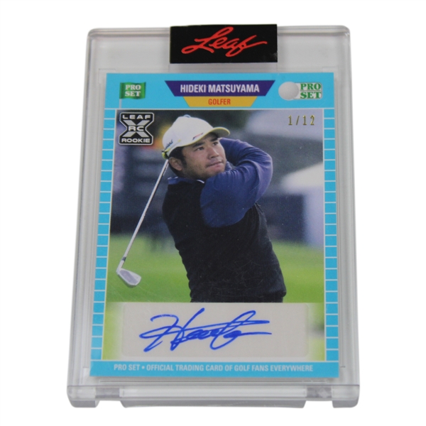 Hideki Matsuyama Signed Leaf Rookie Pro Set Card #1/12