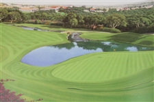1997 Ryder Cup at Valderrama The 17th Green Print Signed by Artist Graeme Baxter