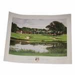 1993 Ryder Cup at The Belfry The 18th Green Print Signed by Artist Graeme Baxter