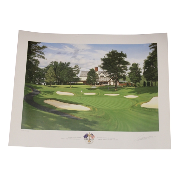 1995 Ryder Cup at Oak Hill The 13th Green Print Signed by Artist Graeme Baxter