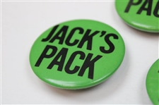 Three (3) Jack's Pack Green & Black Pins