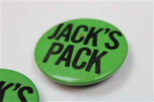 Three (3) Jack's Pack Green & Black Pins