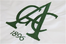 Aronimink Golf Club White with Green Logo Embroidered Flag