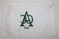 Aronimink Golf Club White with Green Logo Embroidered Flag