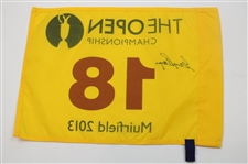 Gary Player Signed 2013 The Open Championship at Muirfield Yellow Flag JSA ALOA