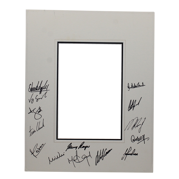 Gary Player & 2005 Presidents Cup International Team Signed Matted Cutout JSA ALOA