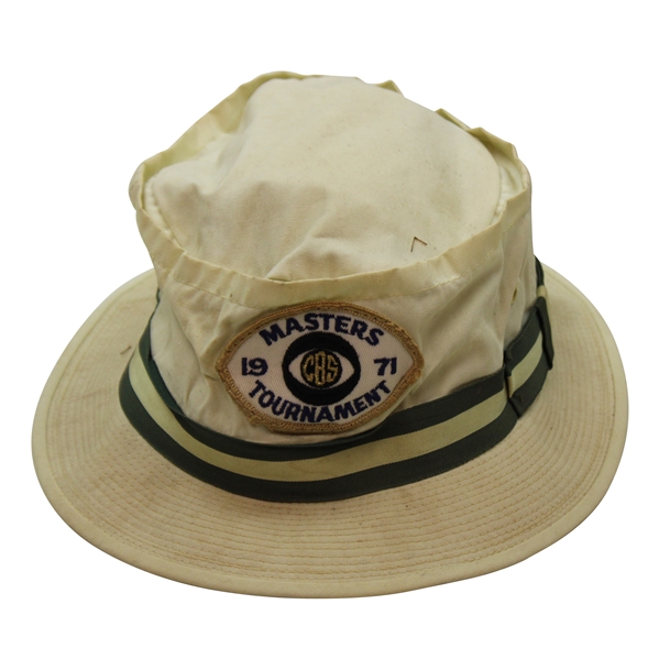 1971 Masters Tournament CBS Yellow Bucket Hat - John Derr Collection