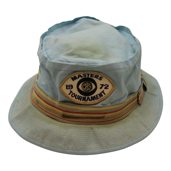 1972 Masters Tournament CBS Blue Bucket Hat - John Derr Collection