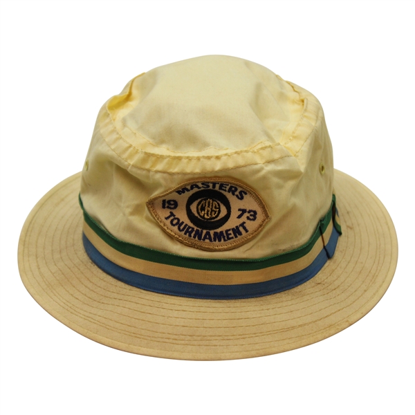 1973 Master Tournament CBS Yellow Bucket Hat - John Derr Collection
