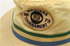 1973 Master Tournament CBS Yellow Bucket Hat - John Derr Collection