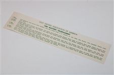 1980 Masters Tournament Golf Writers Association of America Press Photo in Folio - John Derr Collection