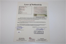 Byron Nelson Signed Masters of The Links Tourney Used Glove Beckett Authentic & JSA Letter #BB65564