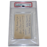 Billy Maxwell’s 1964 Masters Contestants Badge & Signed Index Card PSA COA