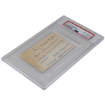 Billy Maxwell’s 1964 Masters Contestants Badge & Signed Index Card PSA COA