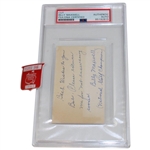 Billy Maxwell’s 1964 Masters Contestants Badge & Signed Index Card PSA COA