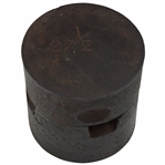 Circa 1860 Cast Iron Smooth Gutty Golf Ball Mold
