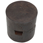 Circa 1860 Cast Iron Smooth Gutty Golf Ball Mold