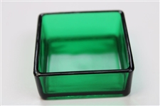 Vintage Gold Wash Caddie Ashtray W/ Green Glass Insert