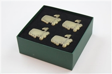 Augusta National Brass Members Napkin Holders Set of 4 - Rare