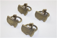 Augusta National Brass Members Napkin Holders Set of 4 - Rare